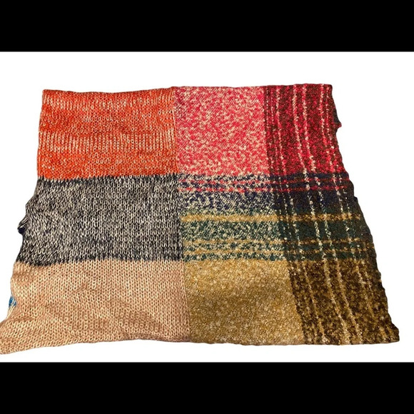 Infinity Knit Plaid Scarf - Picture 2 of 5